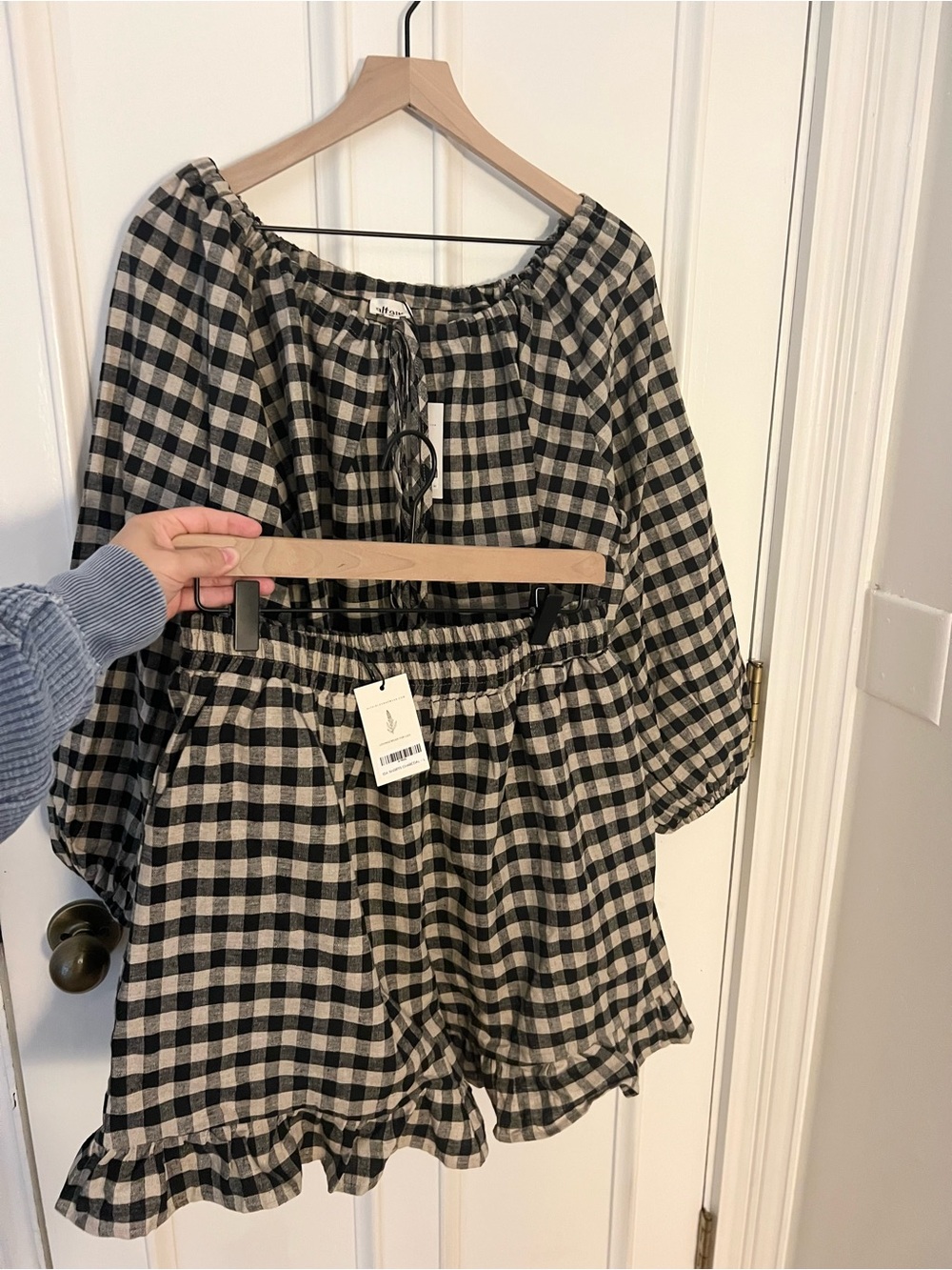 NWT Altair matching gingham set